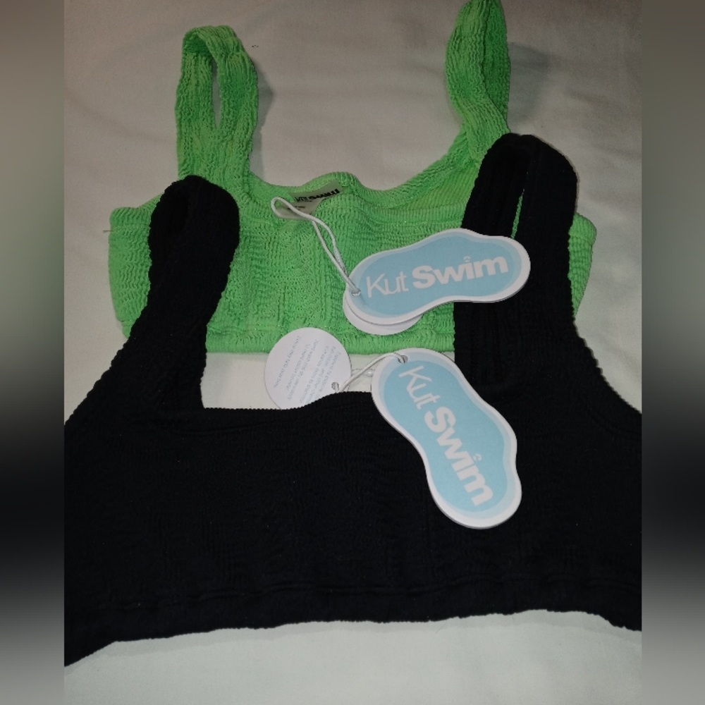 2 NWT Kut Swim Bikini Tops .Sizes S/M